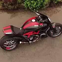 Project Diavel: This is an aerial view of my bike taken by a drone (planning some tastey ones soon). - May 30, 2015.