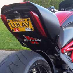 Project Diavel: Competition Werkes License Plate Re-Locator - March 2015